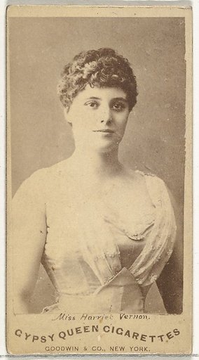 Miss Harriet Vernon, from the Actors and Actresses series (N171) for Gypsy Queen Cigarettes