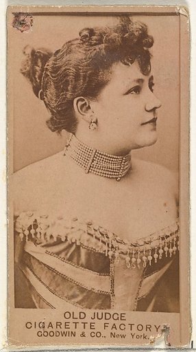 From the Actors and Actresses series (N171) for Old Judge Cigarettes