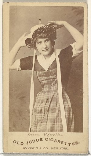 Miss Worth, from the Actors and Actresses series (N171) for Old Judge Cigarettes
