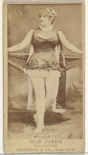 Willonyby, from the Actors and Actresses series (N171) for Old Judge Cigarettes
