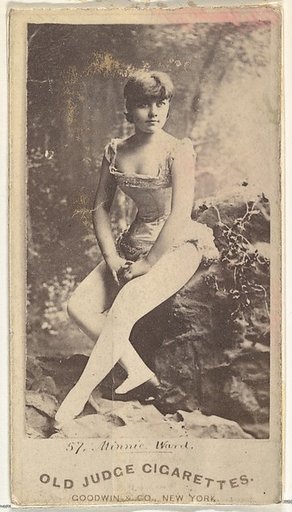 Minnie Ward, from the Actors and Actresses series (N171) for Old Judge Cigarettes