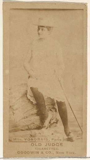Mlle. Vondrais, Paris, from the Actors and Actresses series (N171) for Old Judge Cigarettes