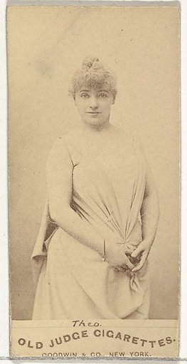 Mlle. Theo, Paris, from the Actors and Actresses series (N171) for Old Judge Cigarettes