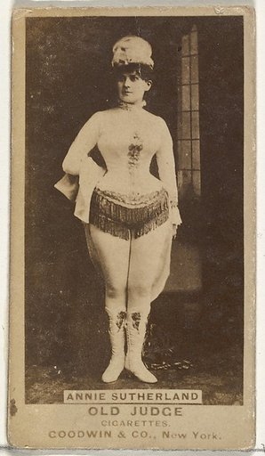 Annie Sutherland, from the Actors and Actresses series (N171) for Old Judge Cigarettes