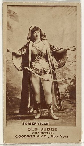 Annie Somerville, from the Actors and Actresses series (N171) for Old Judge Cigarettes