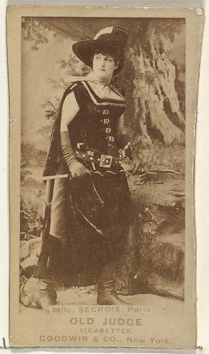 Mlle. Secroix, Paris, from the Actors and Actresses series (N171) for Old Judge Cigarettes