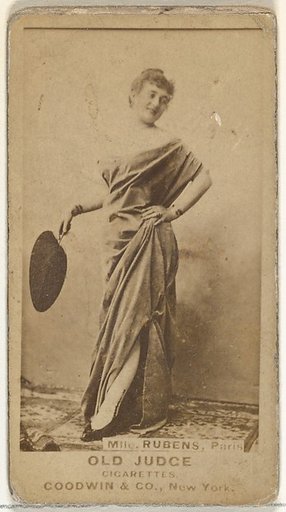 Mlle. Rubens, from the Actors and Actresses series (N171) for Old Judge Cigarettes