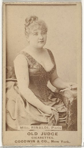 Mlle. Rinaldi, Paris, from the Actors and Actresses series (N171) for Old Judge Cigarettes
