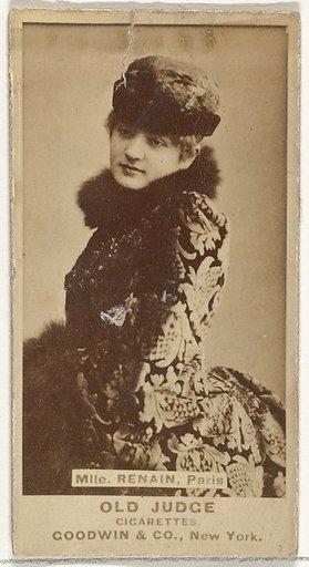 Mlle. Renain, Paris, from the Actors and Actresses series (N171) for Old Judge Cigarettes