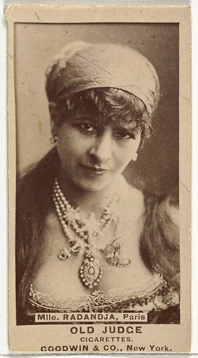 Mlle. Radandja, Paris, from the Actors and Actresses series (N171) for Old Judge Cigarettes