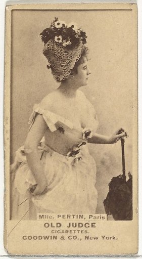 Mlle. Pertin, Paris, from the Actors and Actresses series (N171) for Old Judge Cigarettes