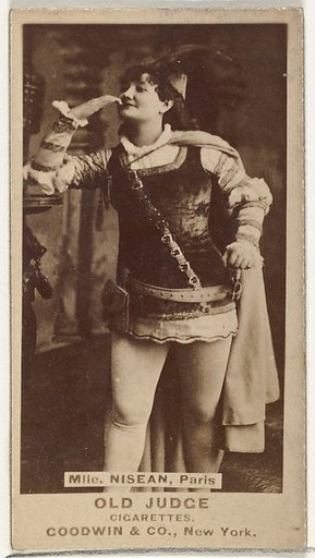 Mlle. Nisean, Paris, from the Actors and Actresses series (N171) for Old Judge Cigarettes