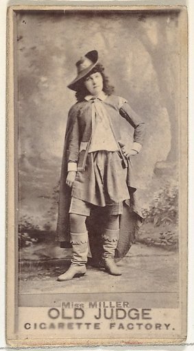 Miss Miller, from the Actors and Actresses series (N171) for Old Judge Cigarettes