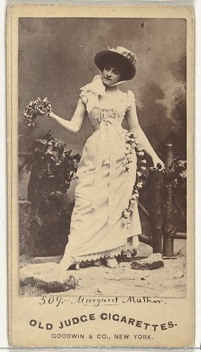 Margaret Mather, from the Actors and Actresses series (N171) for Old Judge Cigarettes