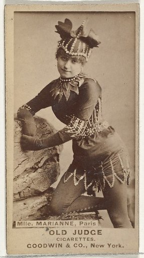Mlle. Marianne, Paris, from the Actors and Actresses series (N171) for Old Judge Cigarettes
