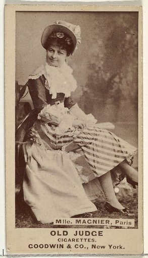 Mlle. Magnier, Paris, from the Actors and Actresses series (N171) for Old Judge Cigarettes