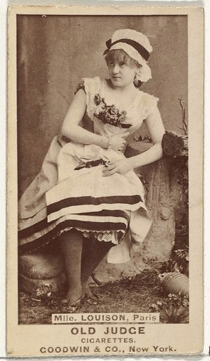 Mlle. Louison, Paris, from the Actors and Actresses series (N171) for Old Judge Cigarettes