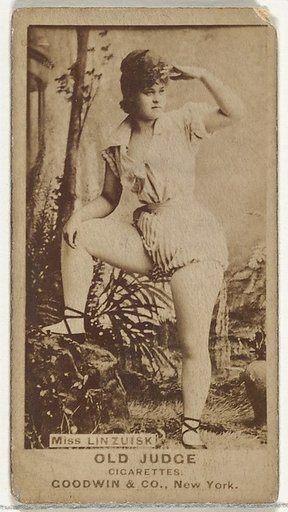 Miss Linzuisk, from the Actors and Actresses series (N171) for Old Judge Cigarettes