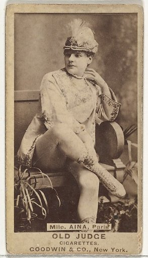 Mlle. Aina, Paris, from the Actors and Actresses series (N171) for Old Judge Cigarettes