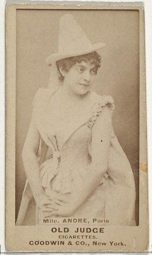 Mlle. Andre, Paris, from the Actors and Actresses series (N171) for Old Judge Cigarettes
