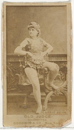 Carrie Behr, from the Actors and Actresses series (N171) for Old Judge Cigarettes