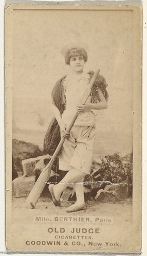 Mlle. Berthier, Paris, from the Actors and Actresses series (N171) for Old Judge Cigarettes