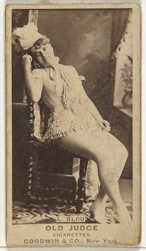 L. Blou, from the Actors and Actresses series (N171) for Old Judge Cigarettes