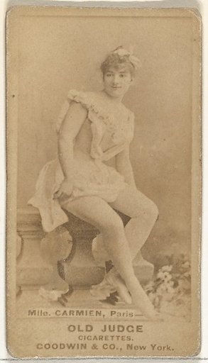 Mlle. Carmen, Paris, from the Actors and Actresses series (N171) for Old Judge Cigarettes