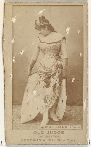 Mlle. Caro, Paris, from the Actors and Actresses series (N171) for Old Judge Cigarettes
