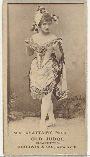 Mlle. Chattairy, Paris, from the Actors and Actresses series (N171) for Old Judge Cigarettes