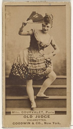 Mlle. Courvalet, Paris, from the Actors and Actresses series (N171) for Old Judge Cigarettes