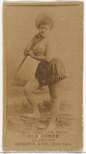 Mlle. Dauville, Paris, from the Actors and Actresses series (N171) for Old Judge Cigarettes
