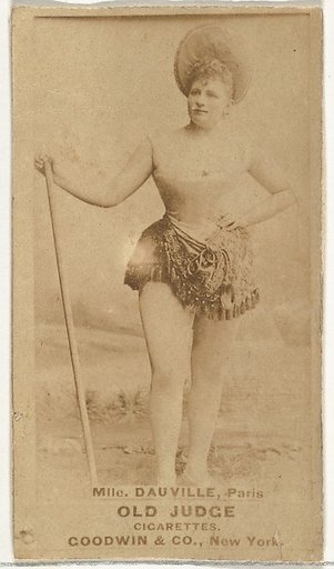 Mlle. Dauville, Paris, from the Actors and Actresses series (N171) for Old Judge Cigarettes