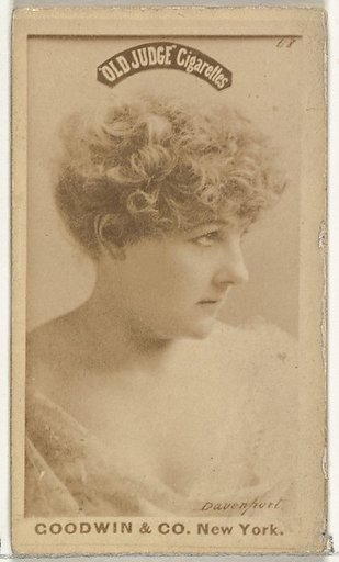 Davenport, from the Actors and Actresses series (N171) for Old Judge Cigarettes