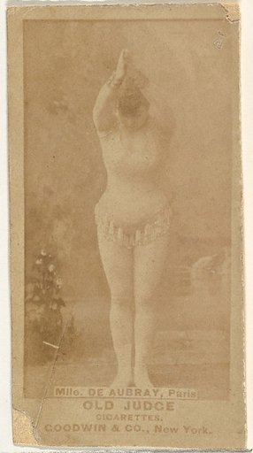 Mlle. De Aubray, Paris, from the Actors and Actresses series (N171) for Old Judge Cigarettes