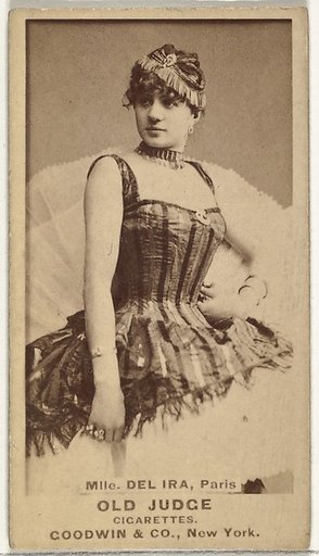 Mlle. Del Ira, Paris, from the Actors and Actresses series (N171) for Old Judge Cigarettes