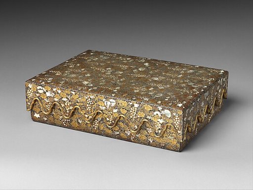 Stationery Box with Decoration of Grapes and Squirrels