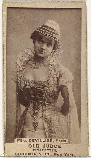 Mlle. Devillier, Paris, from the Actors and Actresses series (N171) for Old Judge Cigarettes