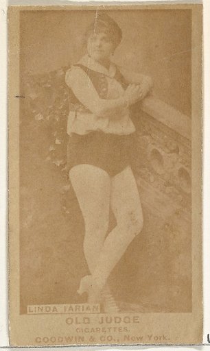 Linda Farian, from the Actors and Actresses series (N171) for Old Judge Cigarettes