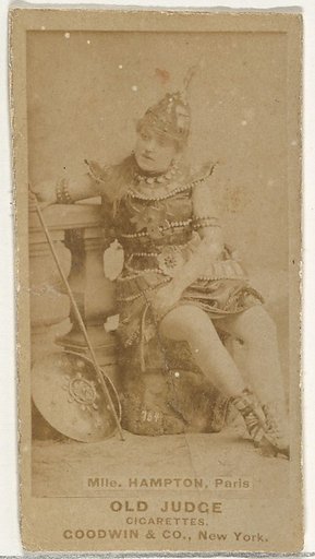 Mlle. Hampton, Paris, from the Actors and Actresses series (N171) for Old Judge Cigarettes