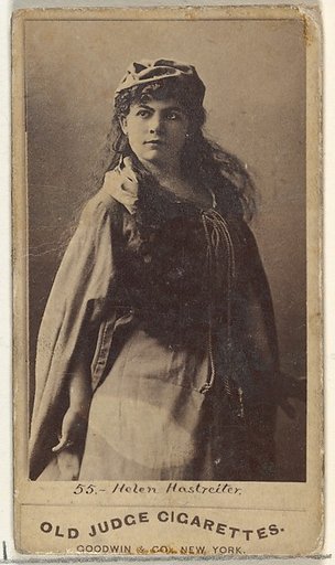Helen Hastreiter, from the Actors and Actresses series (N171) for Old Judge Cigarettes