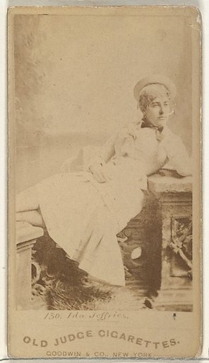 Ida Jeffries, from the Actors and Actresses series (N171) for Old Judge Cigarettes