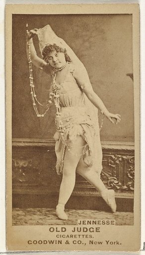 Jennesse, from the Actors and Actresses series (N171) for Old Judge Cigarettes