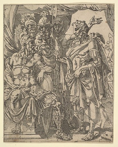 Achior Pleading with Holofernes for the Israelites, from "The Story of Judith and Holofernes"