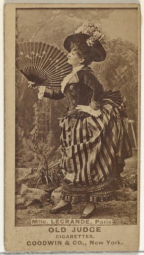 Mlle. Legrande, Paris, from the Actors and Actresses series (N171) for Old Judge Cigarettes