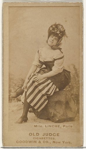 Mlle. Linche, Paris, from the Actors and Actresses series (N171) for Old Judge Cigarettes