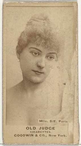 Mlle. Bie, Paris, from the Actors and Actresses series (N171) for Old Judge Cigarettes