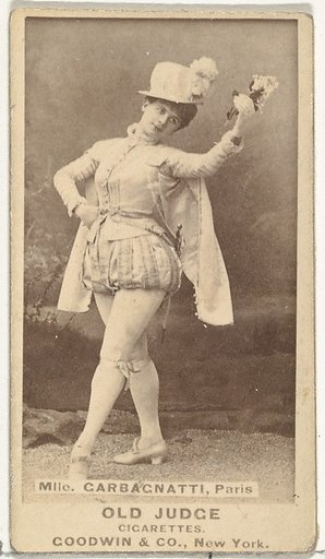 Mlle. Carbagnatti, Paris, from the Actors and Actresses series (N171) for Old Judge Cigarettes