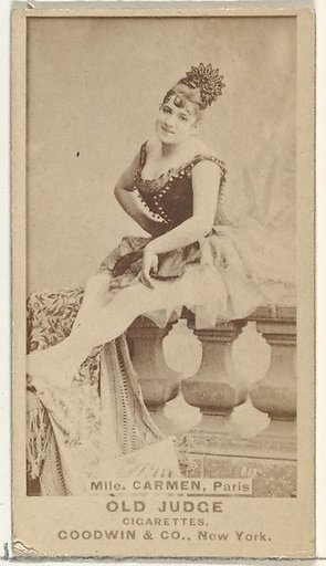 Mlle. Carmen, Paris, from the Actors and Actresses series (N171) for Old Judge Cigarettes