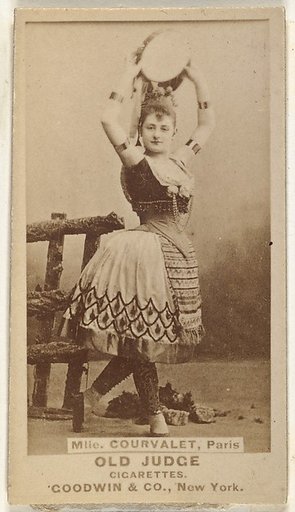 Mlle. Courvalet, Paris, from the Actors and Actresses series (N171) for Old Judge Cigarettes